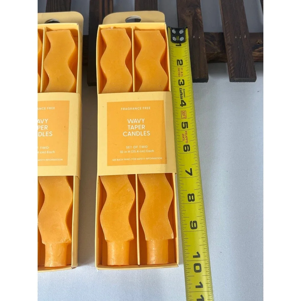 (2) pack —NEW Room‎ Essentials Wavy Taper Candles (4) total